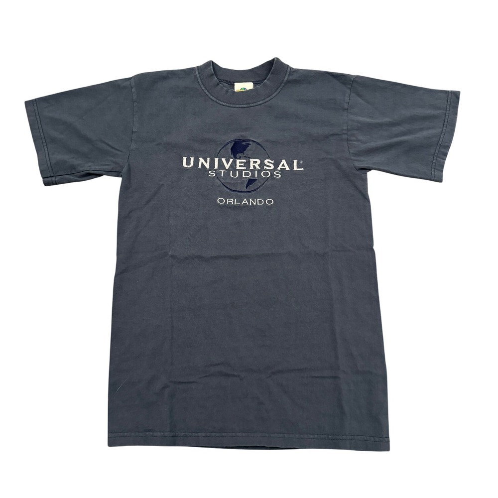 Universal Studios Orlando Navy Blue Graphic T-Shirt Small Embroidered Logo Tee